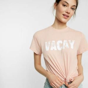 ⚡️NWT!⚡️ Super Cute Pink Expres Vacay Tee